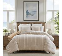 Harbor House 100% Cotton Duvet Cover Set - Trendy Tufted Textured Design, Cozy Bedding for All Seasons Modern Duvet Cover Set, Matching Shams, Anslee Pom Pom Taupe Queen (228cm x 228cm) 3 Pieces