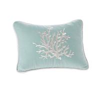 Harbor House Coastline Fashion Cotton Throw Pillow, acquard Oblong Decorative Pillow, 12X16, Blue