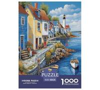 Harbor Jigsaw Puzzles for Adults Difficult Challenges 1000 Piece Difficult Hard Jigsaw Puzzles for Man And Woman with Letters on Back 38x26cm/1000pcs