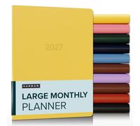 Harbor Large Monthly Planner 2027, Calendar Planner and Notebook, Durable Faux Leather, 14 Months, 96 Pages, Softcover & Lightweight - Key West Sundance - 9.75x7.5"