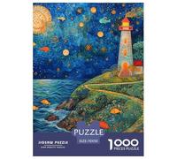Harbor Lighthouse 1000pcs Animation Paper Jigsaw Puzzle 100% Recycled Cardboard Beautiful Decoration for Adults And Kids 70x50cm/1000pcs
