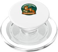 Harbor Michigan Red Fox Mom and Kit Badge PopSockets PopGrip for MagSafe