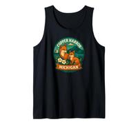 Harbor Michigan Red Fox Mom and Kit Badge Tank Top