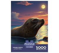 Harbor Seal Jigsaw Puzzles Puzzle for Adults Kids. 1000 Pieces Animal Whimsical Challenge Toy Educational Games Home Decoration for Educational Games Gifts 38x26cm/1000pcs
