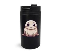 Harbor Seal Spirit Animal Drawing Travel Mug, Travel Tumbler, Insulated Coffee Cup, Portable Mug