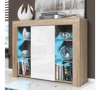 Harbor Sideboard 97cm - Oak & White Gloss Doors