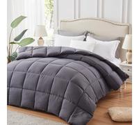HARBOREST Queen Size Duvet - Down Alternative All Season Duvet Lightweight Duvet Cover with 8 Corner Loops 223cm L x 223cm W (Dark Grey)