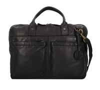 Harbour 2nd Urban Poets Briefcase Genuine Leather 50 cm Laptop compartment black