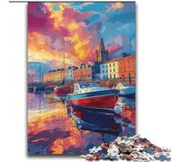 Harbour at Sunset Jigsaw Puzzles for Teenagers 2000 Pieces, Fun Games Wall Decoration Unique Birthday And Xmas Gifts (70x100cm)