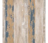 Harbour Blue Wood Effect Anti-Slip Vinyl Flooring For Contract Commercial Use, 2.0mm Thick Vinyl Sheet -2M X 2.70M