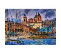 Harbour Church Boats 1000pcs Mini Puzzle For Adults Premium Paper