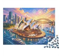 Harbour City Architecture Boats 1000pcs Mini Puzzle For Family Challenging