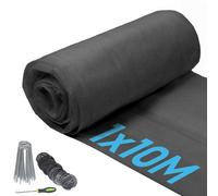 Harbour Housewares 100Gsm Weed Control Membrane With Pegs & Plates - 1M X 10M (1 Roll)