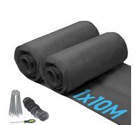 Harbour Housewares 100Gsm Weed Control Membrane With Pegs & Plates - 2M X 10M (2 Rolls)