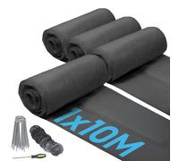 Harbour Housewares 100Gsm Weed Control Membrane With Pegs & Plates - 2M X 20M (4 Rolls)