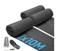 Harbour Housewares 100Gsm Weed Control Membrane With Pegs & Plates - 3M X 10M (3 Rolls)