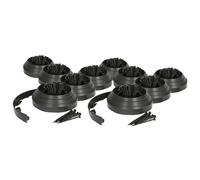 Harbour Housewares 100m Flexible Plastic Lawn Edging Path Grass Border with Plastic Pegs in Black Harbour Housewares Black