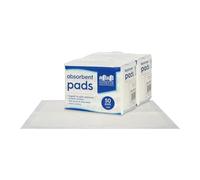 Harbour Housewares 100x Disposable Incontinence Bed Pads - 32.5cm x 45cm - Small Waterproof High Absorbency Underpads Mattress Protector Overnight Bed Wetting Sheets Incontinence Pads