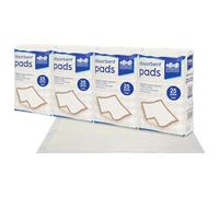 Harbour Housewares 100x Disposable Incontinence Bed Pads - 60cm x 60cm - Large Waterproof High Absorbency Underpads Mattress Protector Overnight Bed Wetting Sheets Incontinence Pads