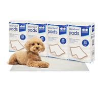 Harbour Housewares 100x Disposable Puppy Pads - 60cm x 60cm - Large Absorbent Puppy Training Pads Leak-Proof Pee Pads for Dogs, Cats, Kittens Potty Training Mats