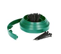 Harbour Housewares 10m Flexible Plastic Lawn Edging Path Grass Border with Plastic Pegs in Green Harbour Housewares Green