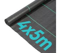 Harbour Housewares 110gsm Weed Control Membrane - 2 Rolls of 2M by 5M each - Black Heavy Duty Weed Control Fabric Barrier Ground Cover for Garden, Patios, Flower Beds, Landscaping