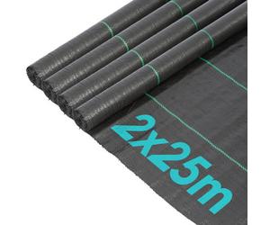 Harbour Housewares 110Gsm Weed Control Membrane - 4M X 50M (4 Rolls) Heavy Duty Weed Control Fabric Barrier Ground Cover