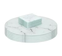 Harbour Housewares 12pc Glass Placemats & Coasters Set - 30
