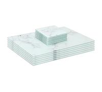 Harbour Housewares 12pc Glass Placemats & Coasters Set - 30 x 20cm