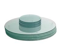 Harbour Housewares Round Glass Placemats Set & Round Coasters - 30cm - Clear - 12pc Tempered Heat-Resistant Non-Slip Rectangle Indoor Home Kitchen Dining Table Dinner Plate Place Mat Mats Set