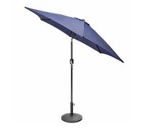Harbour Housewares 2.7M Tilting Garden Parasol and Base Set - Navy - Crank Handle Patio Umbrella Outdoor Sun Shade Adjustable 30° Tilt UPF50+ UV Protection Water-Resistant with Air Vent & Carry Bag