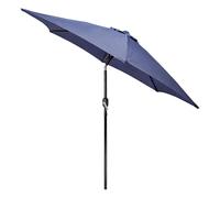 Harbour Housewares 2.7M Tilting Garden Parasol - Navy - Crank Handle Patio Umbrella, Large Outdoor Sun Shade, Adjustable 30° Tilt, UPF50+ UV Protection, Water-Resistant with Air Vent & Carry Bag
