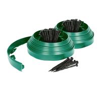 Harbour Housewares 20m Flexible Plastic Lawn Edging Path Grass Border with Plastic Pegs in Green Harbour Housewares Green