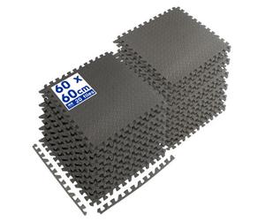 Harbour Housewares 20X Interlocking Gym Flooring Mats - 60 X 60Cm - Large Heavy Duty Eva Non-Slip Rubber Matting Floor Tiles
