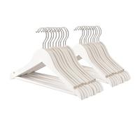 Harbour Housewares 20X Strong White Children's Coat Hangers With 360 Degree Rotatory Hook - Clothes Hangers With Notches & Bar