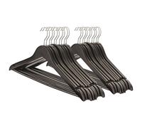 Harbour Housewares 20x Strong Wooden Coat Hangers with 360 Degree Rotatory Hook in Black | Size: 20 Pack Harbour Housewares Black 20 Pack