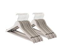Harbour Housewares 20x Strong Wooden Coat Hangers with 360 Degree Rotatory Hook in Grey | Size: 20 Pack Harbour Housewares Grey 20 Pack