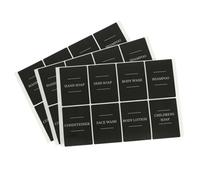 Harbour Housewares 24Pc Soap Dispenser Labels Set - Black - Pack Of 3