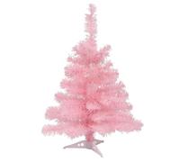 Harbour Housewares 2ft Artificial Christmas Tree 58cm Mini Xmas Tree Pink | Mini Christmas Tree, Tabletop Xmas Tree, Small Festive Decoration, Pink Fir Foliage, Flexible Branches, Stable Plastic Stand
