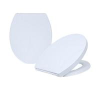 Harbour Housewares 2X Soft Close Toilet Seats For Oval Toilets - Anti-Bacterial Bathroom Bowl Loo Cover With Quick Release Hinges