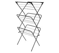 Harbour Housewares 3 Tier Foldable Clothes Airer - Indoor Outdoor Home Kitchen Compact Folding Collapsible Laundry Drying Rack