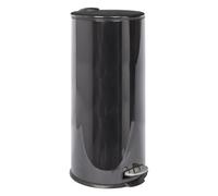 Harbour Housewares 30L Stainless Steel Kitchen Pedal Bin With Lid Black Foot Pedal Removable Inner Bucket Slim Tall 31X36X63Cm