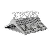 Harbour Housewares 30X Strong Grey Children's Coat Hangers With 360 Degree Rotatory Hook - Clothes Hangers With Notches & Bar