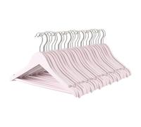 Harbour Housewares 30X Strong Light Pink Children's Coat Hangers With 360 Degree Rotatory Hook Clothes Hangers With Notches & Bar