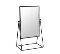 Harbour Housewares 39cm Rectangle Makeup Mirror - Dressing Table Tabletop Cosmetic Bathroom Mirror in Black Harbour Housewares Black