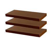Harbour Housewares 3x 60cm Floating Wall Shelves - Wall Mountable for Storage & Display in Walnut | Size: 3x 60 cm Harbour Housewares Walnut 3x 60 cm