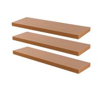 Harbour Housewares 3X Modern Floating Wall Shelves - 80Cm - Brown