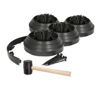 Harbour Housewares 40m Flexible Plastic Lawn Edging Kit with 160 Pegs & Mallet in Black Harbour Housewares Black