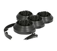 Harbour Housewares 40m Flexible Plastic Lawn Edging Path Grass Border with Plastic Pegs in Black Harbour Housewares Black