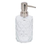 Harbour Housewares 500Ml Glass Soap Dispenser - Prism Bathroom Kitchen Spa Refillable Hand Wash Or Lotion Bottle With Pump